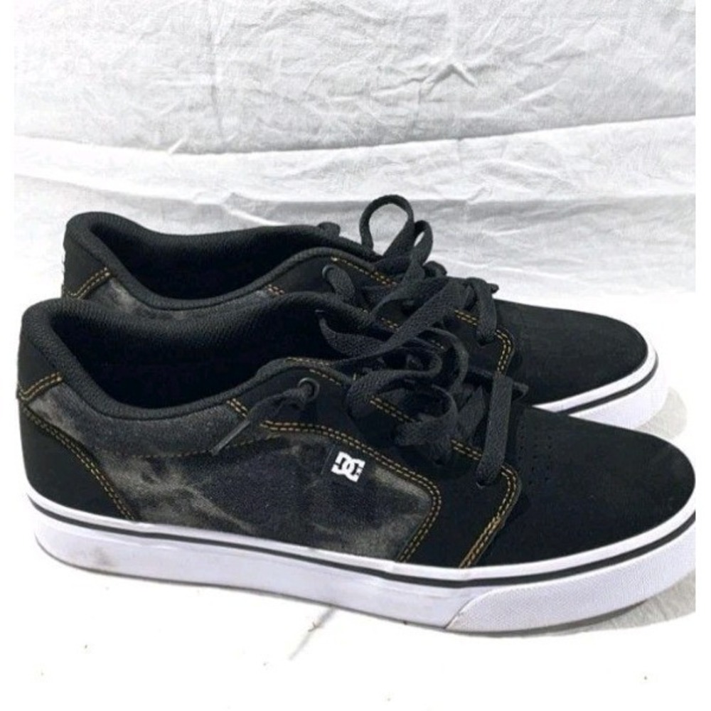 DC Anvil TX SE Black Skate Shoes Mens 8.5 Leather Lace Up Casual Sneaker...
